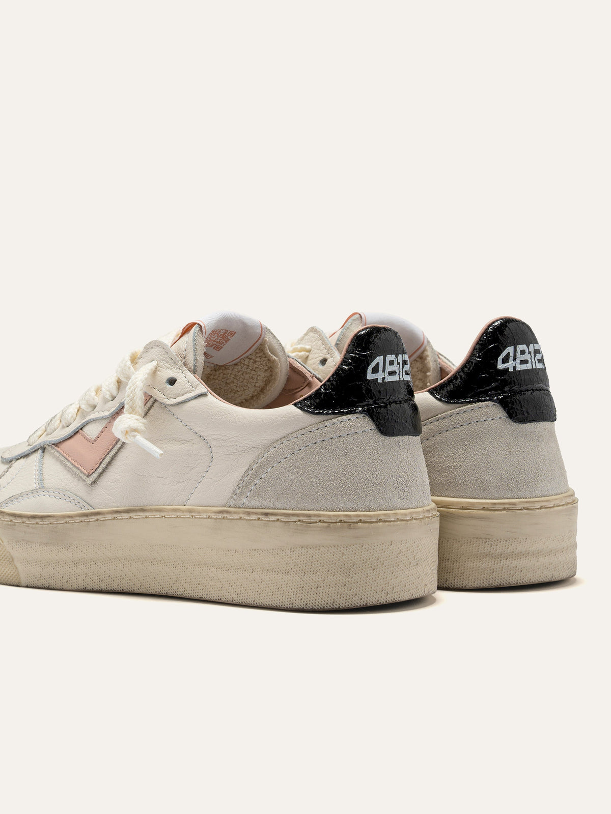 HYPER Sneakers in White and Pink Leather