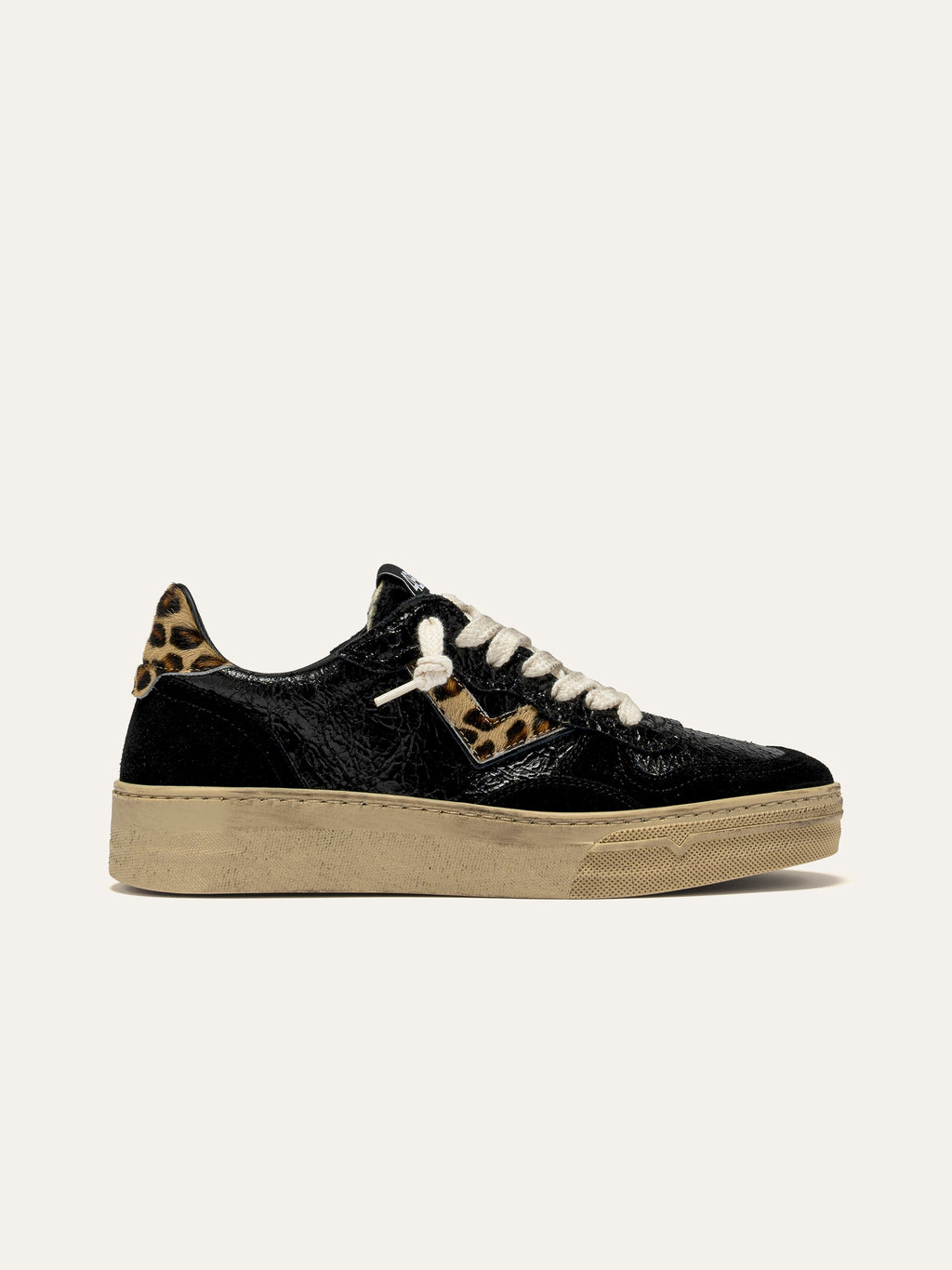 HYPER Sneakers in Black and Leopard