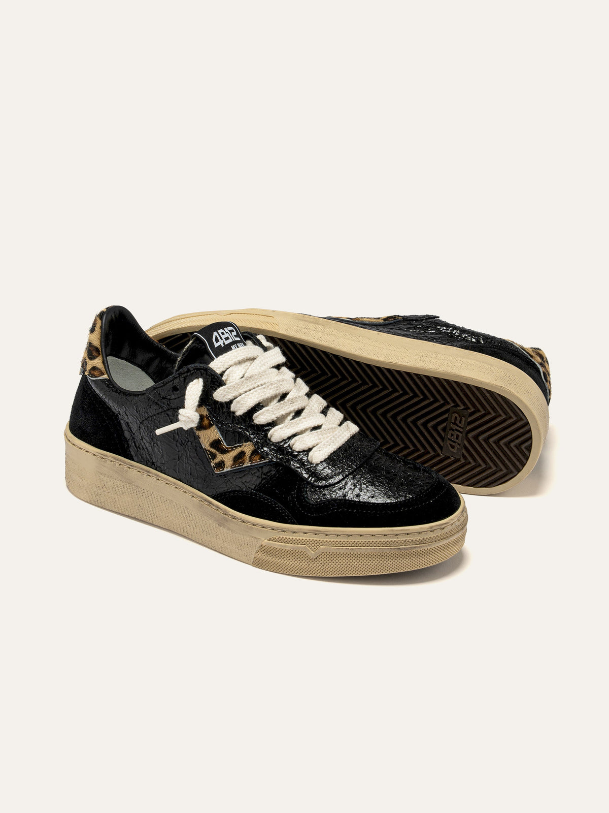 Sneaker HYPER in Nero e Leopard