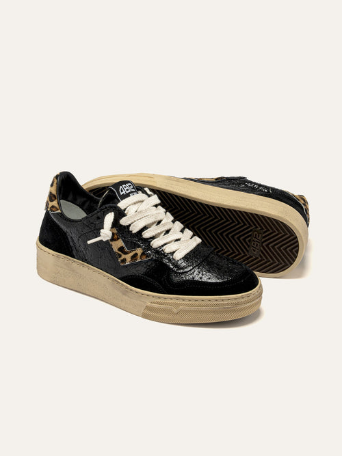 Sneaker HYPER in Nero e Leopard