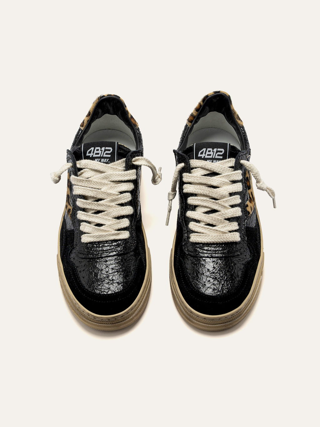 HYPER Sneakers in Black and Leopard
