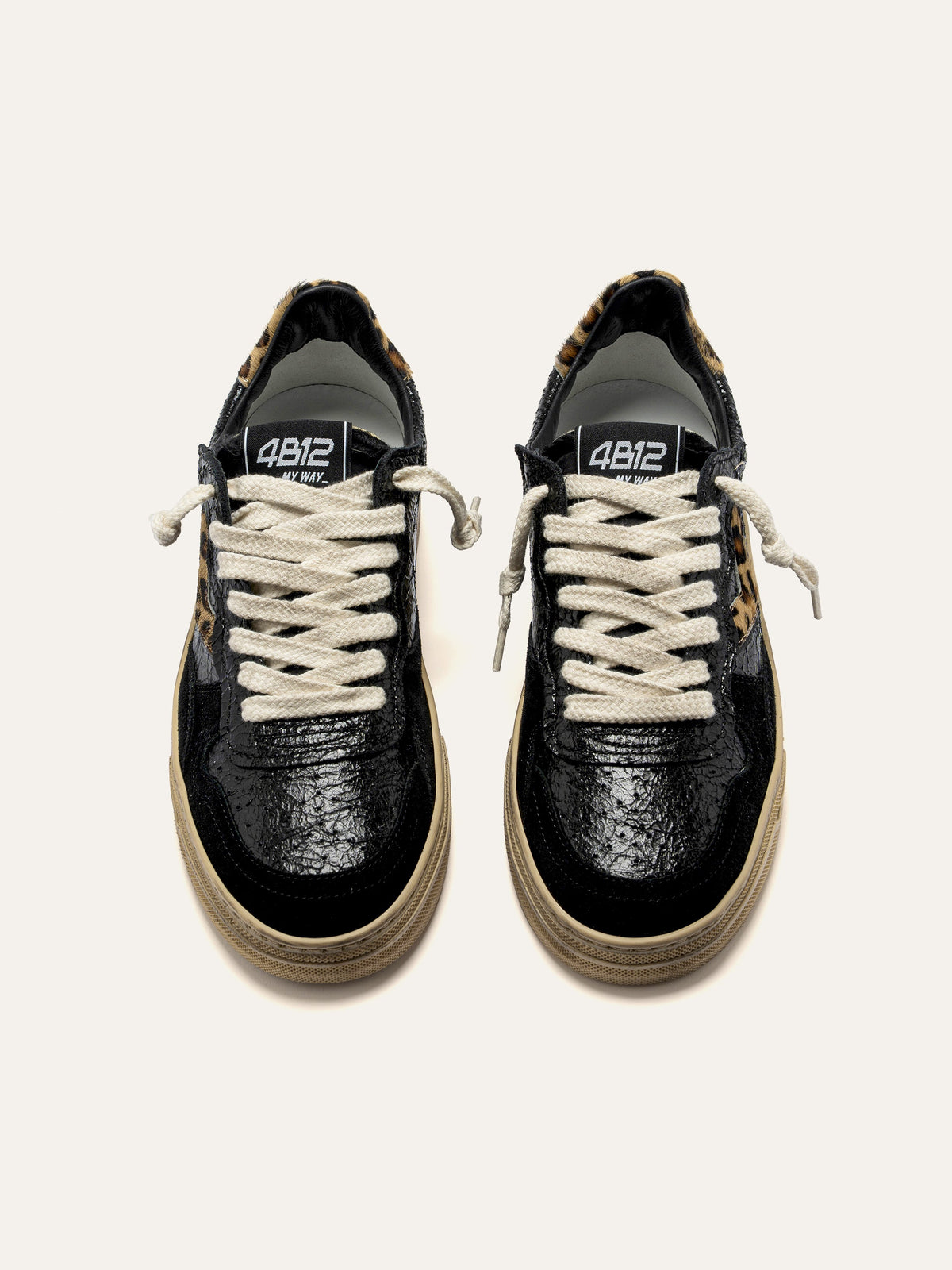 HYPER Sneakers in Black and Leopard