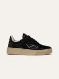 Sneaker HYPER in Vernice Nera con Fodera in Pelliccia