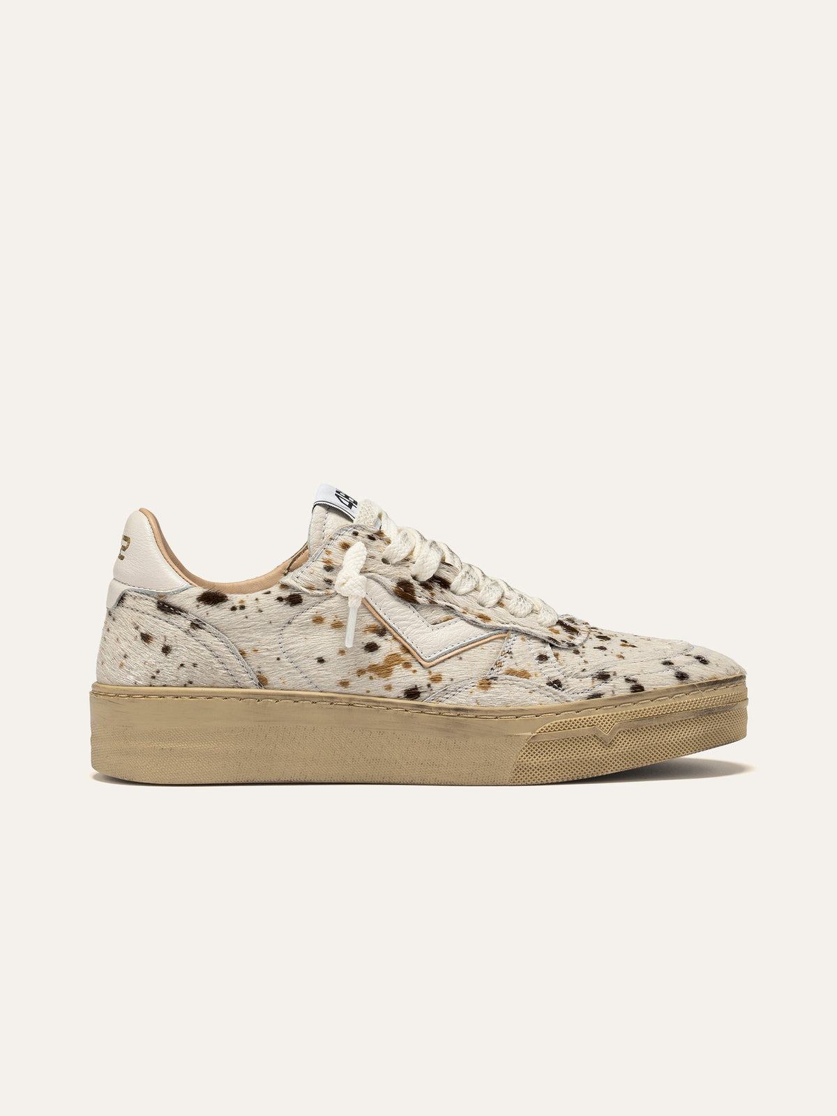 Sneaker HYPER in Pelle Bianca e Marrone