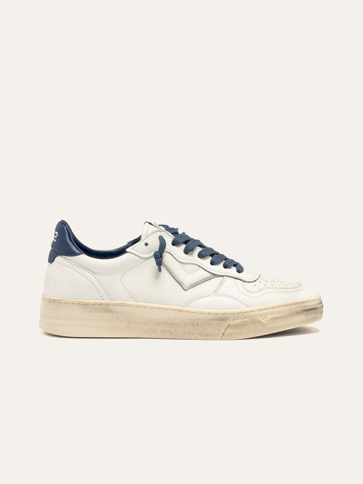 Sneaker HYPER in Pelle Bianca e Navy
