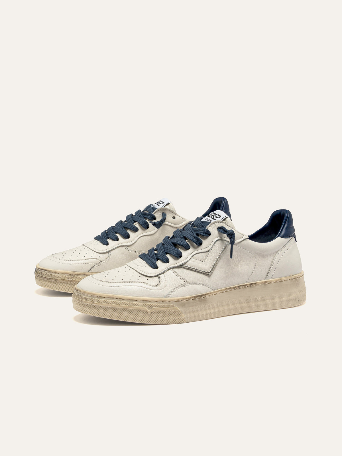 Sneaker HYPER in Pelle Bianca e Navy