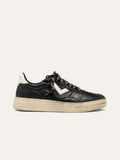 HYPER Sneakers in Dark Black and White Leather
