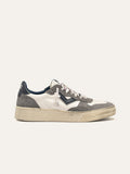 HYPER Sneakers in White Leather with Grey Suede
