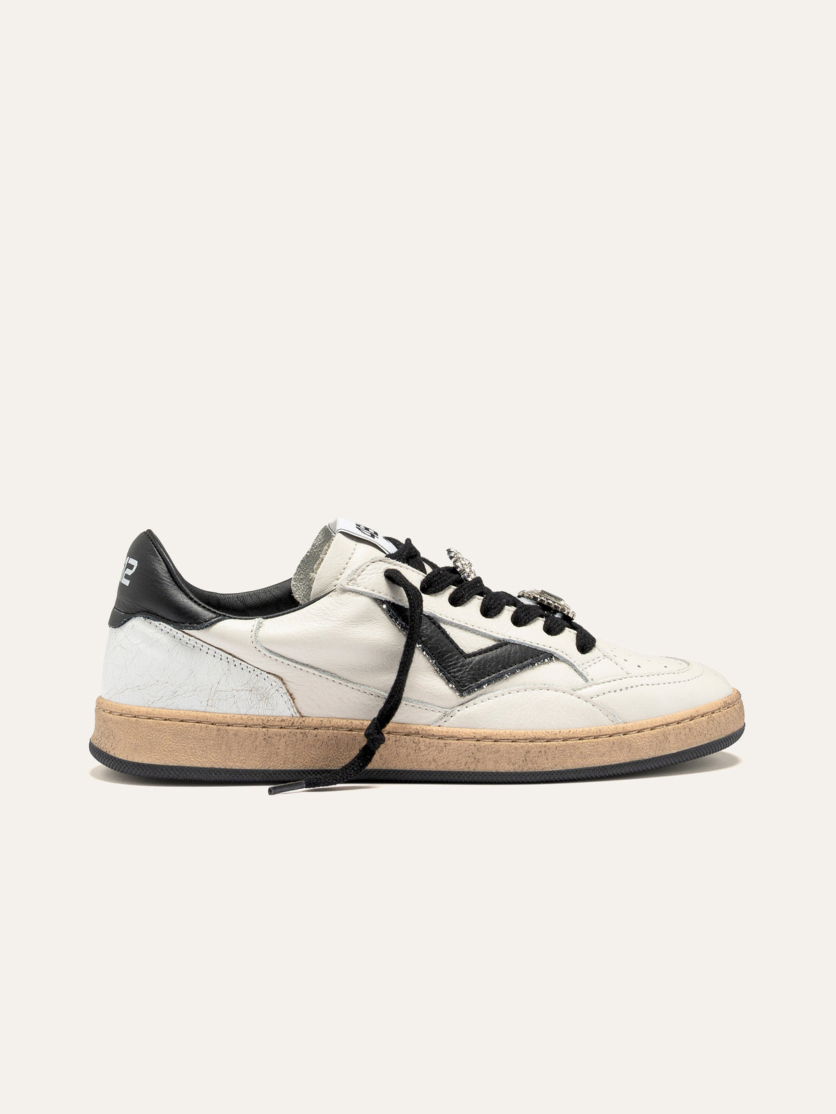 Sneaker PLAYNEW in Pelle Bianca e Nera