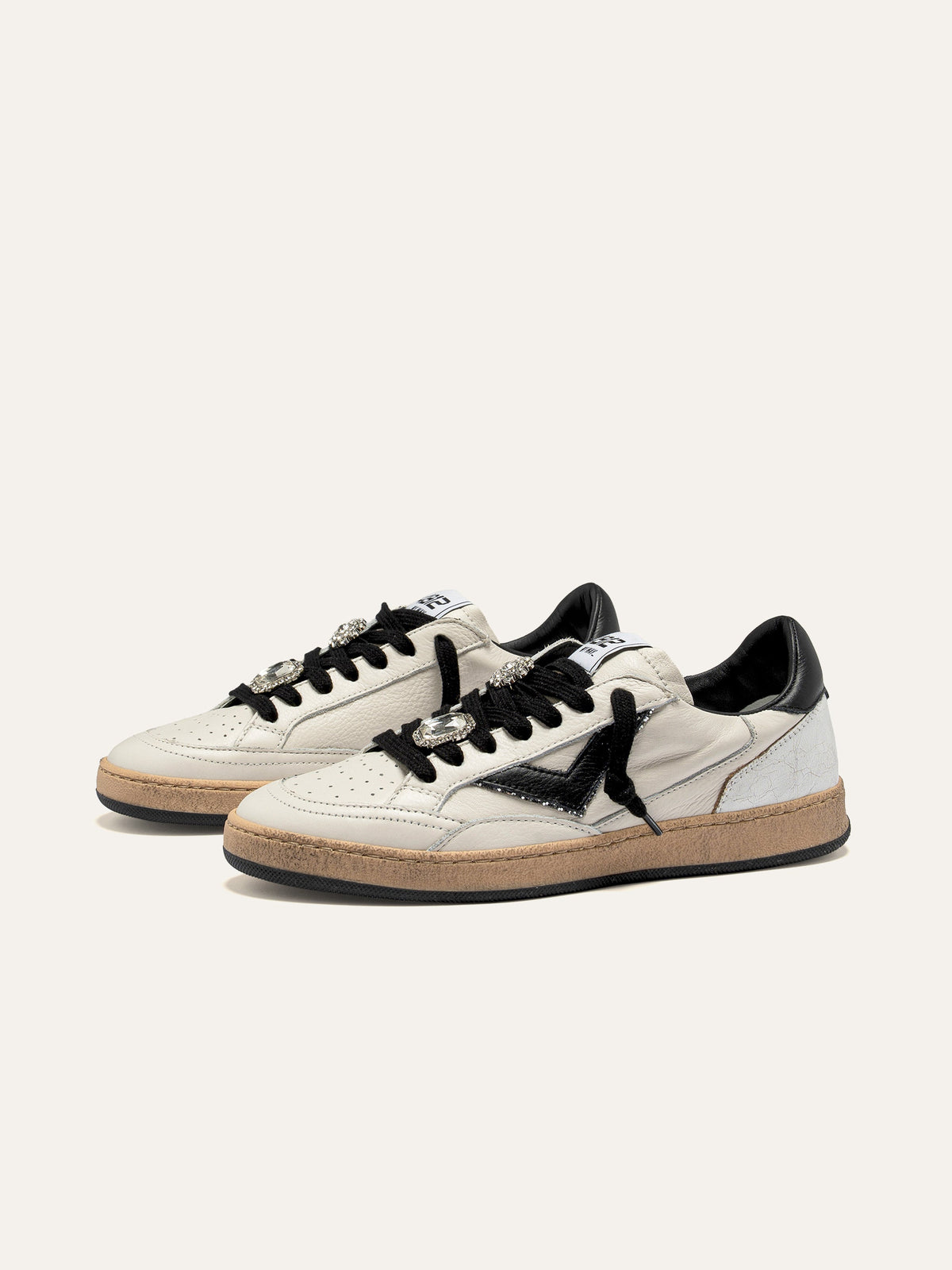 Sneaker PLAYNEW in Pelle Bianca e Nera