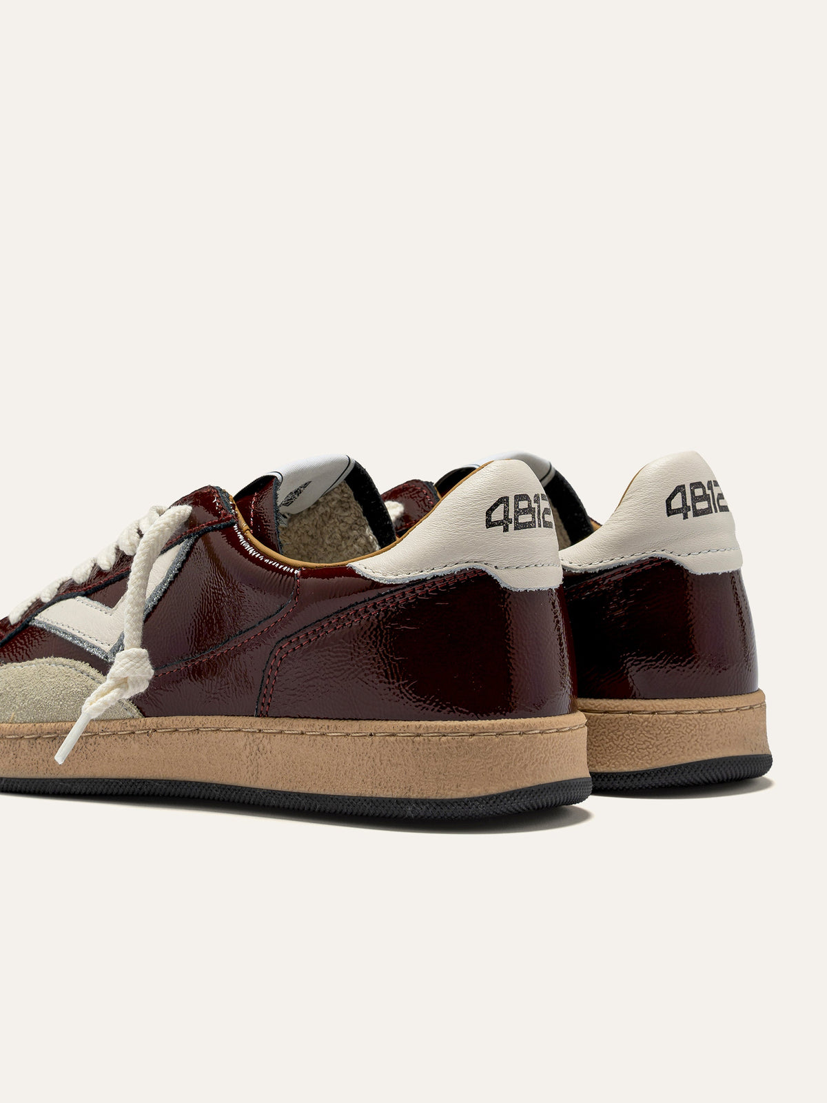 PLAYNEW Sneakers in Burgundy and Cream
