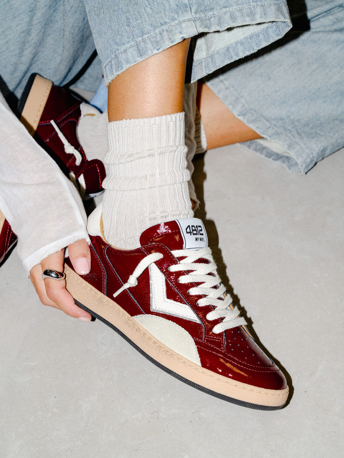 Sneaker PLAYNEW Bordeaux e Panna