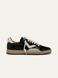 Baskets PLAYNEW en Cuir Verni Noir avec Détails Blancs