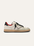 PLAYNEW Sneakers in White and Black Suede