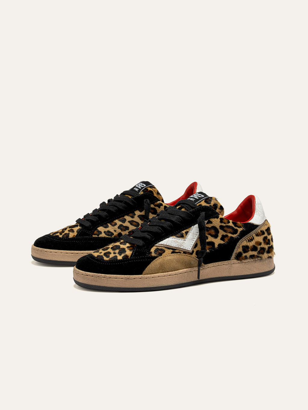 PLAYNEW Sneakers in Leopard and Black
