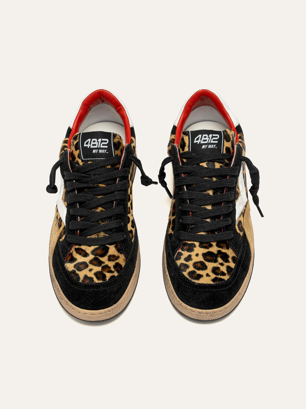 PLAYNEW Sneakers in Leopard and Black
