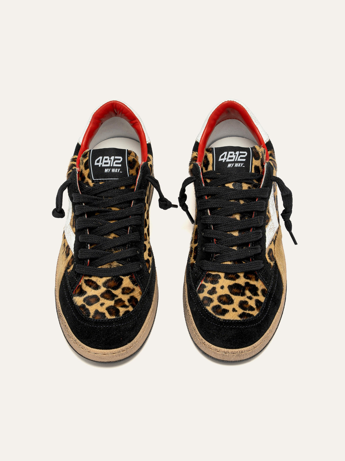 PLAYNEW Sneakers in Leopard and Black