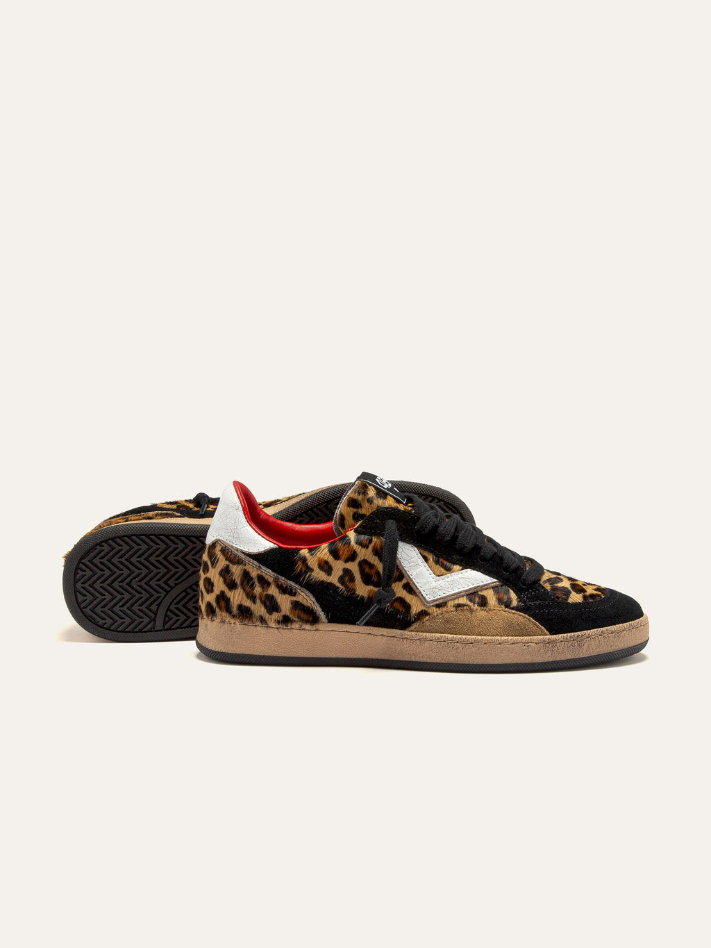 PLAYNEW Sneakers in Leopard and Black