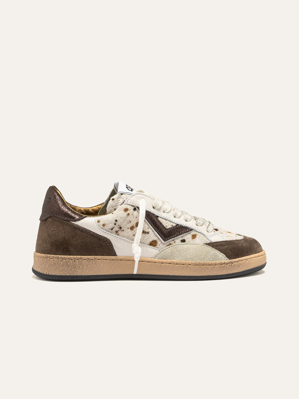 PLAYNEW Sneakers in Brown Suede and Animalier