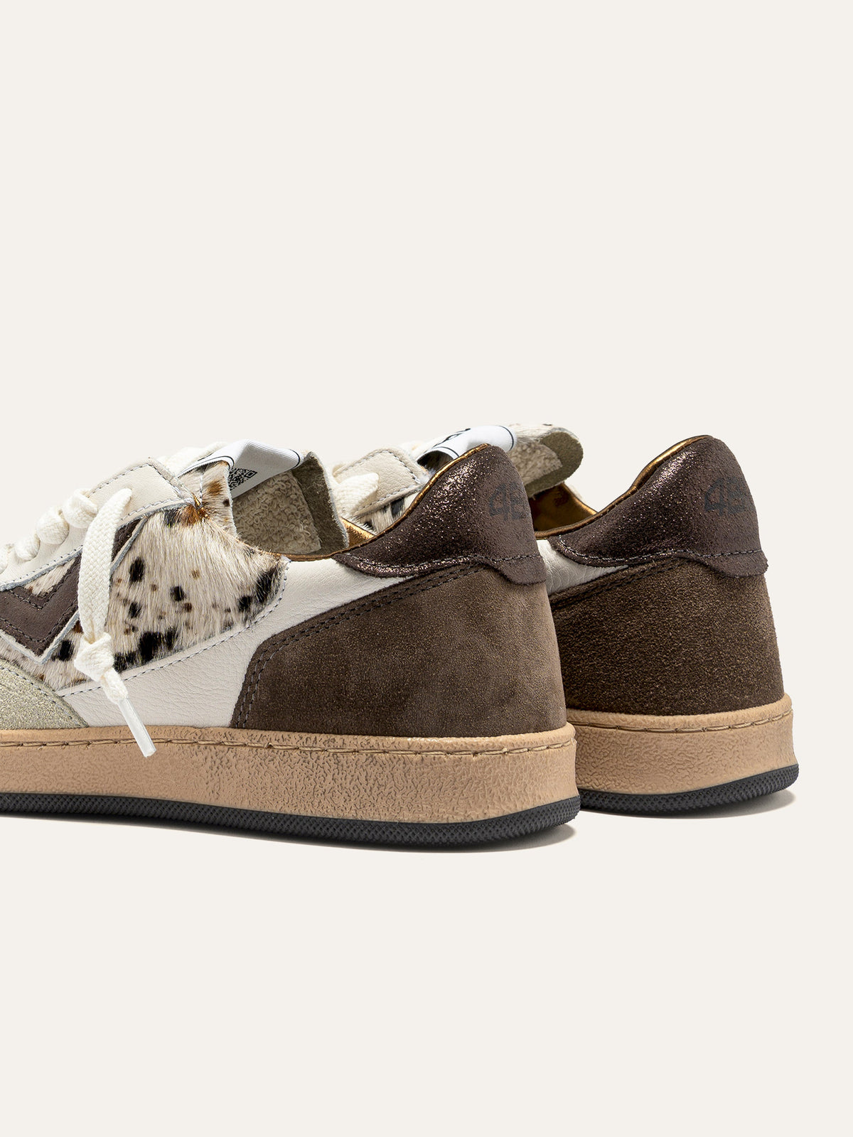PLAYNEW Sneakers in Brown Suede and Animalier