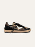 PLAYNEW Sneakers in Black Leather and Animalier