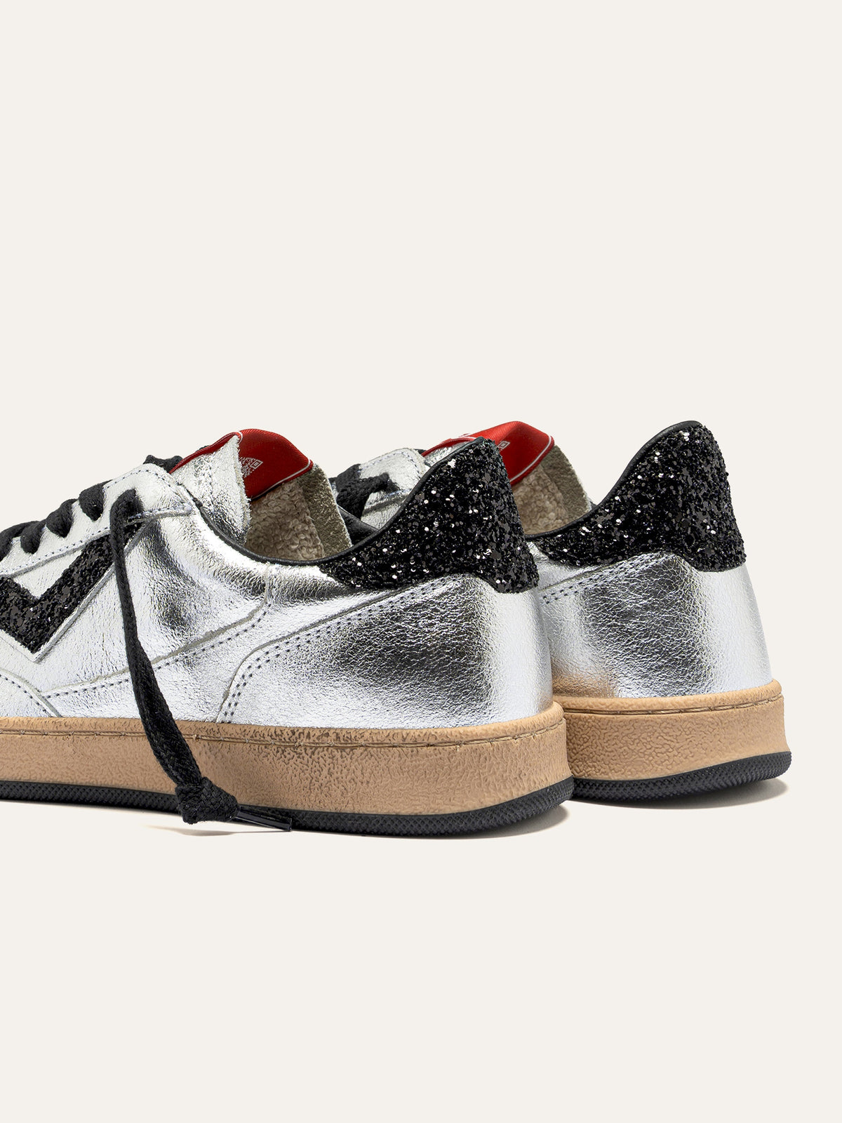 PLAYNEW Sneakers in Silver and Black