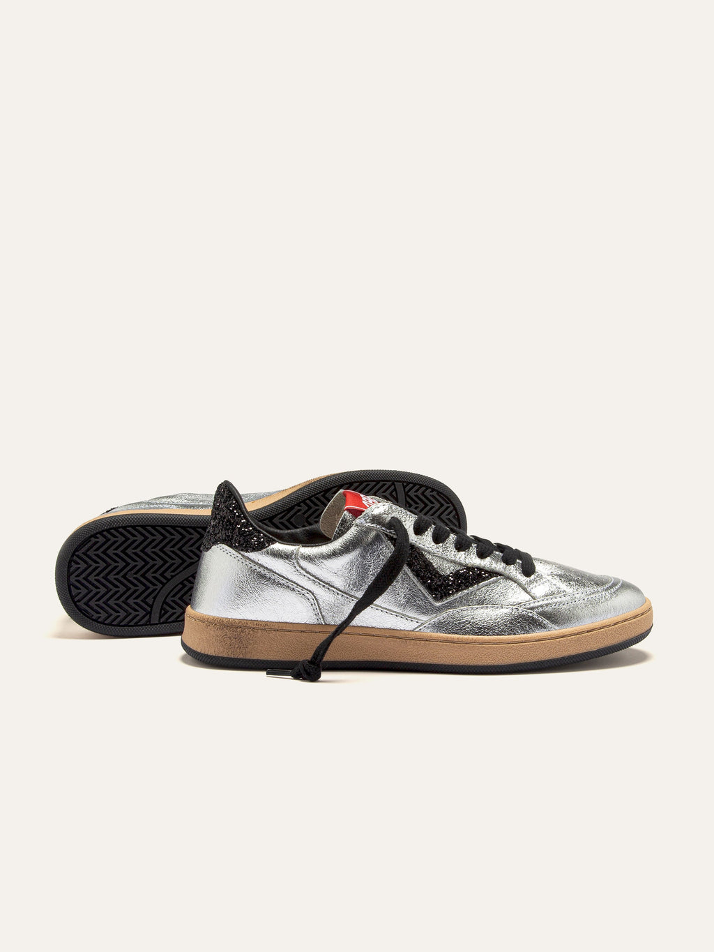 PLAYNEW Sneakers in Silver and Black