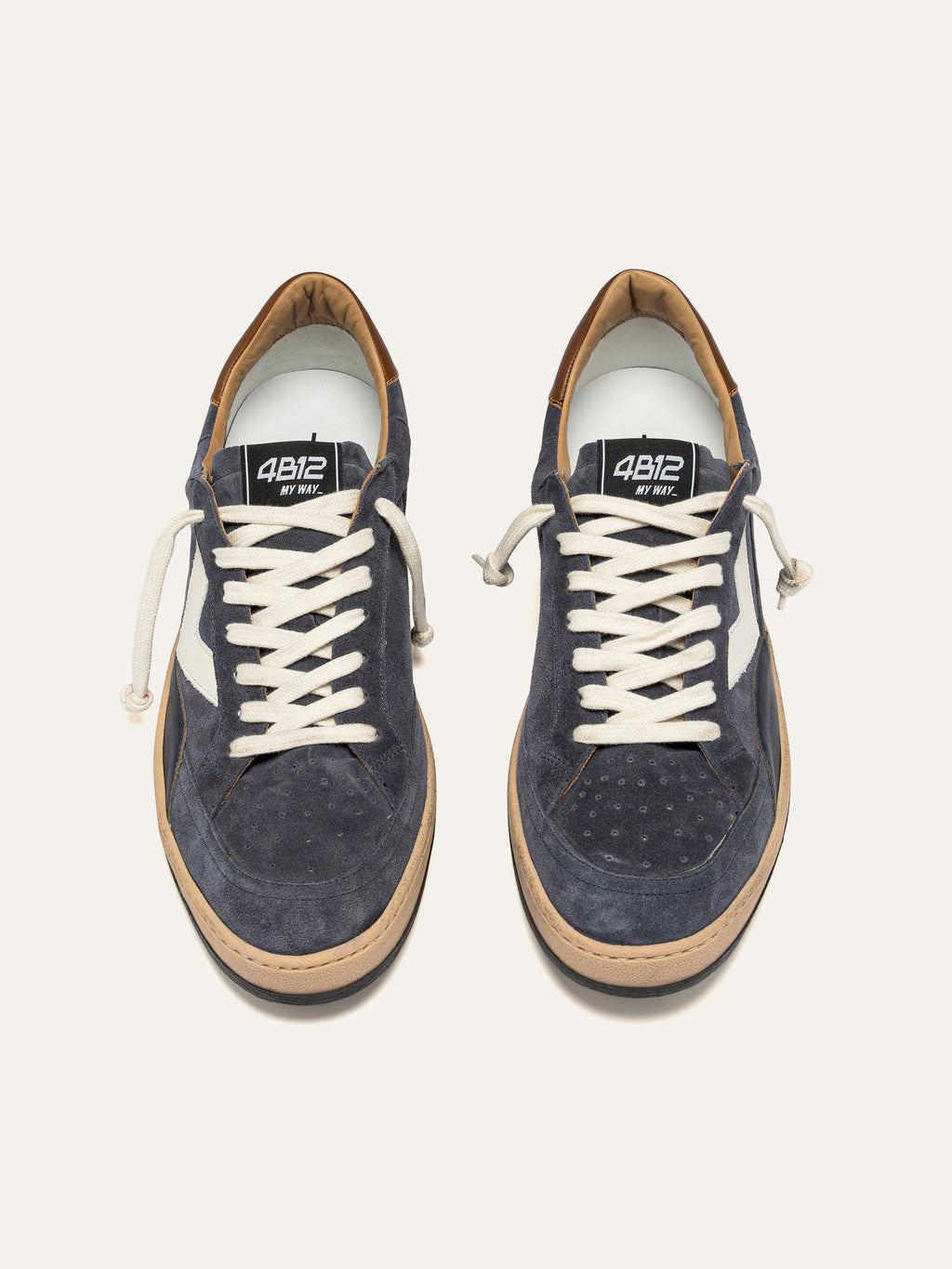 PLAYNEW Sneakers in Navy Blue and Light Blue