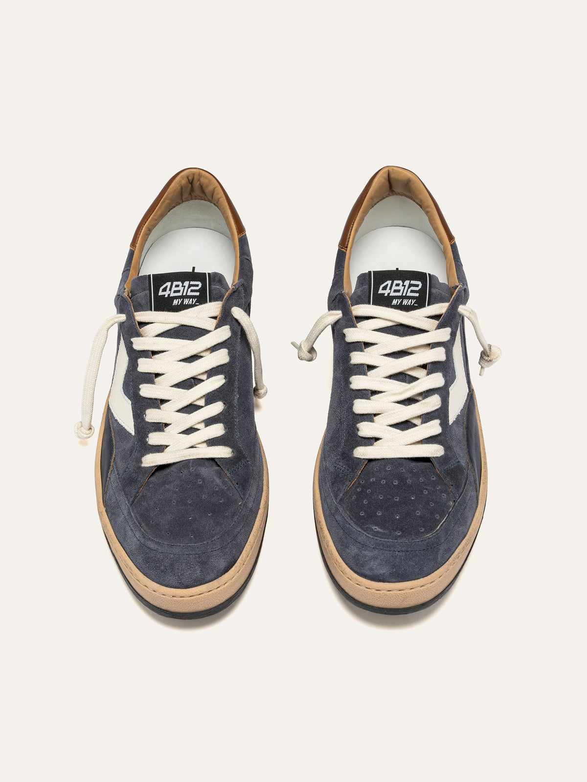 PLAYNEW Sneakers in Navy Blue and Light Blue