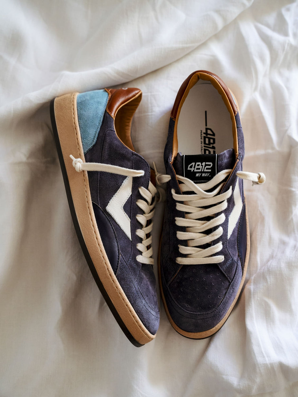 PLAYNEW Sneakers in Navy Blue and Light Blue