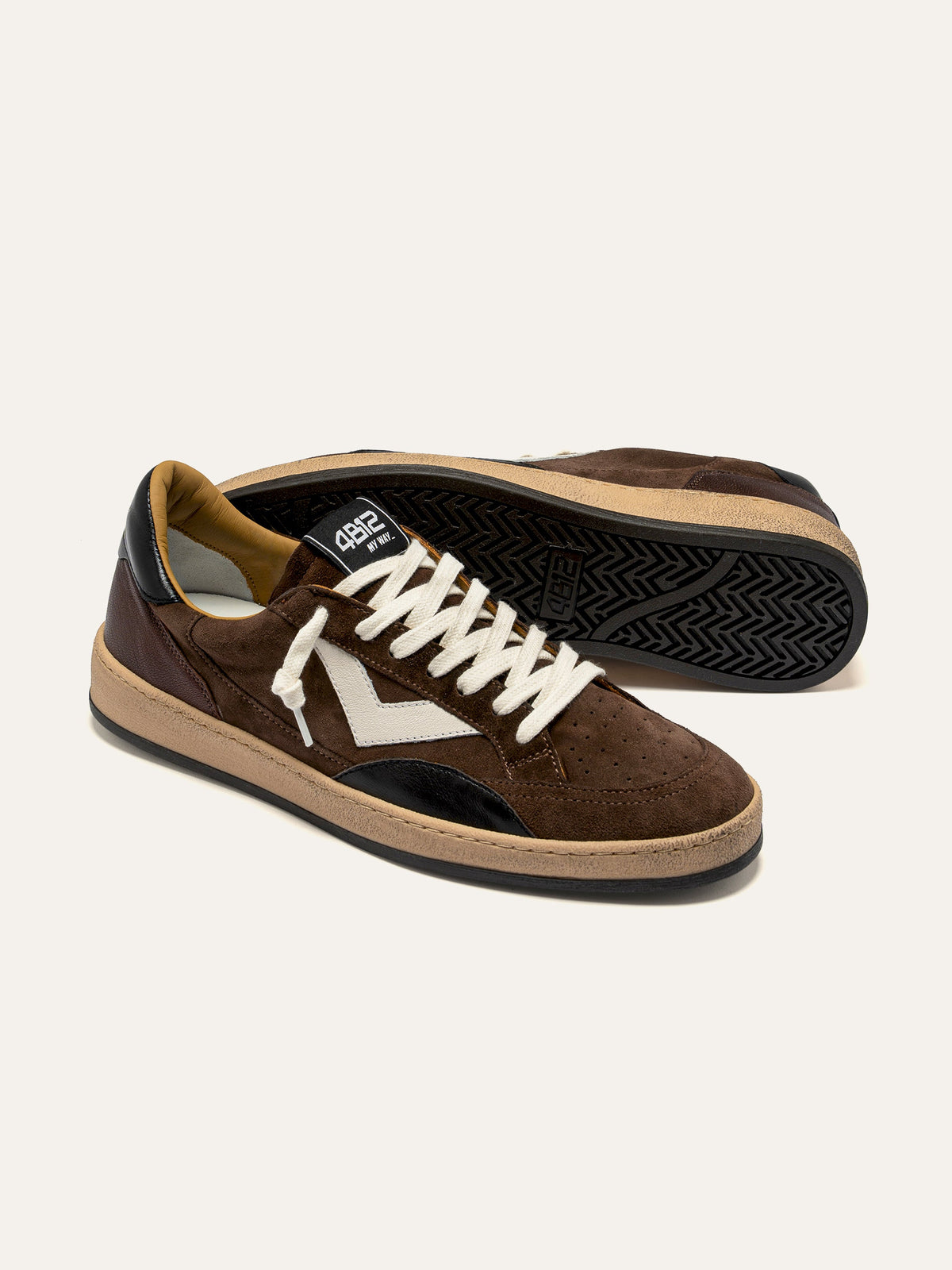 PLAYNEW Sneakers in Brown and Black