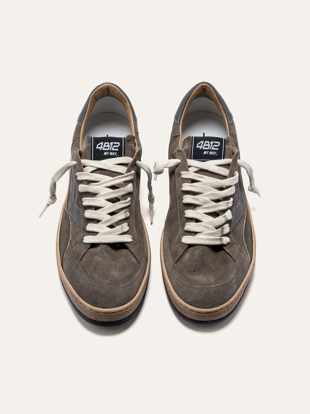 PLAYNEW Sneakers in Taupe and Grey