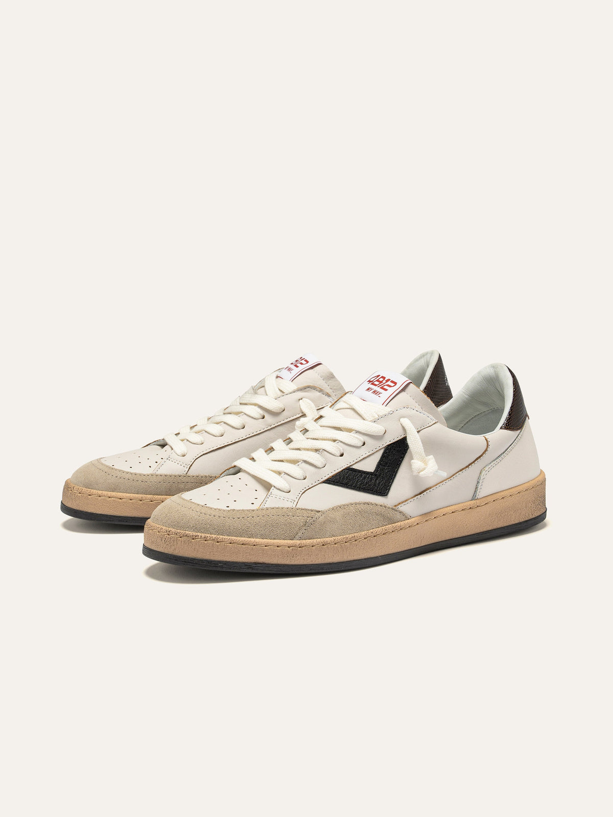 Sneaker PLAYNEW in Pelle Bianca e Nero