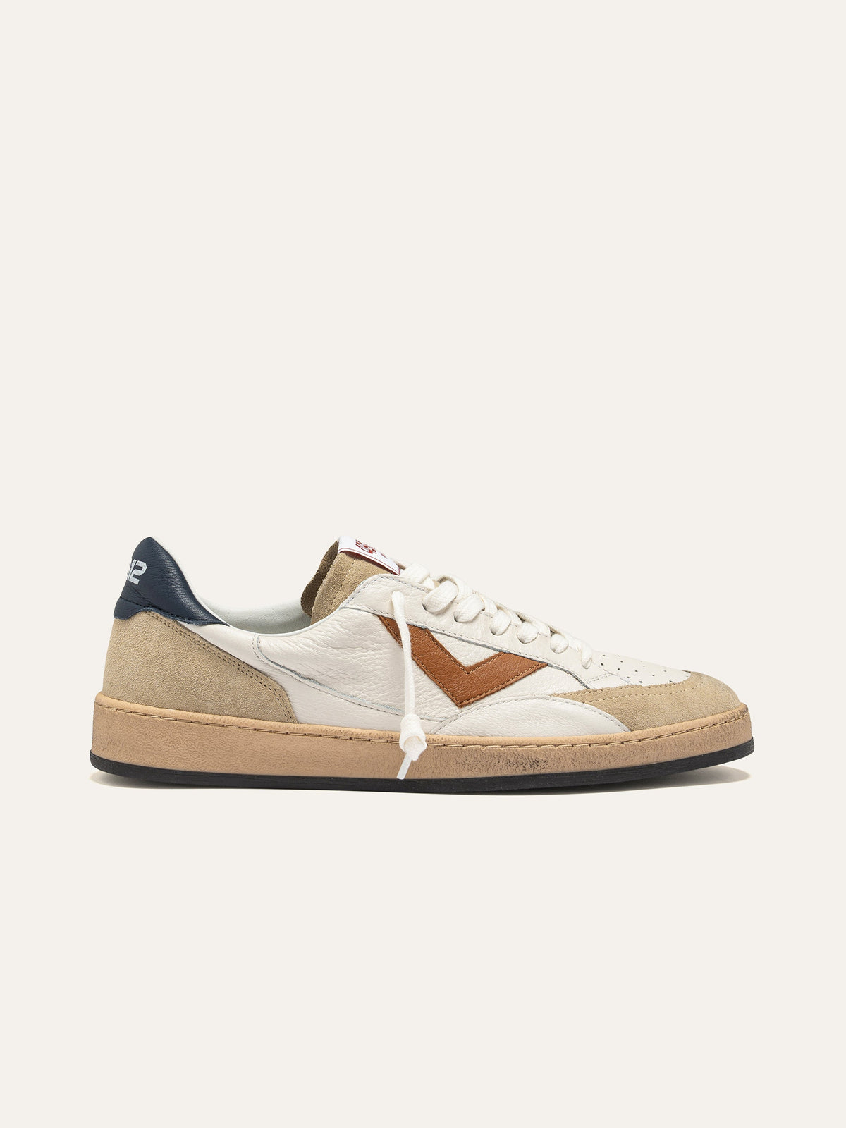 Sneaker PLAYNEW in Pelle Bianca e Navy