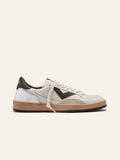 Baskets PLAYNEW en Cuir Blanc et Vert Olive