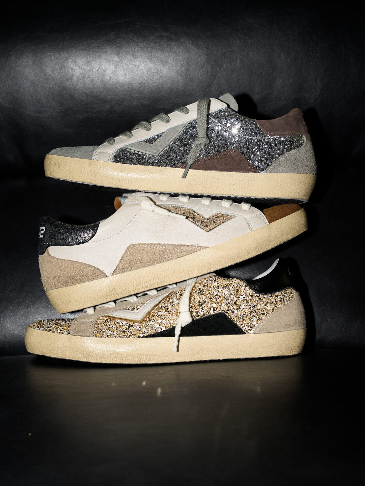 Sneaker SUPRIME in Pelle Bianca, Marrone e Beige