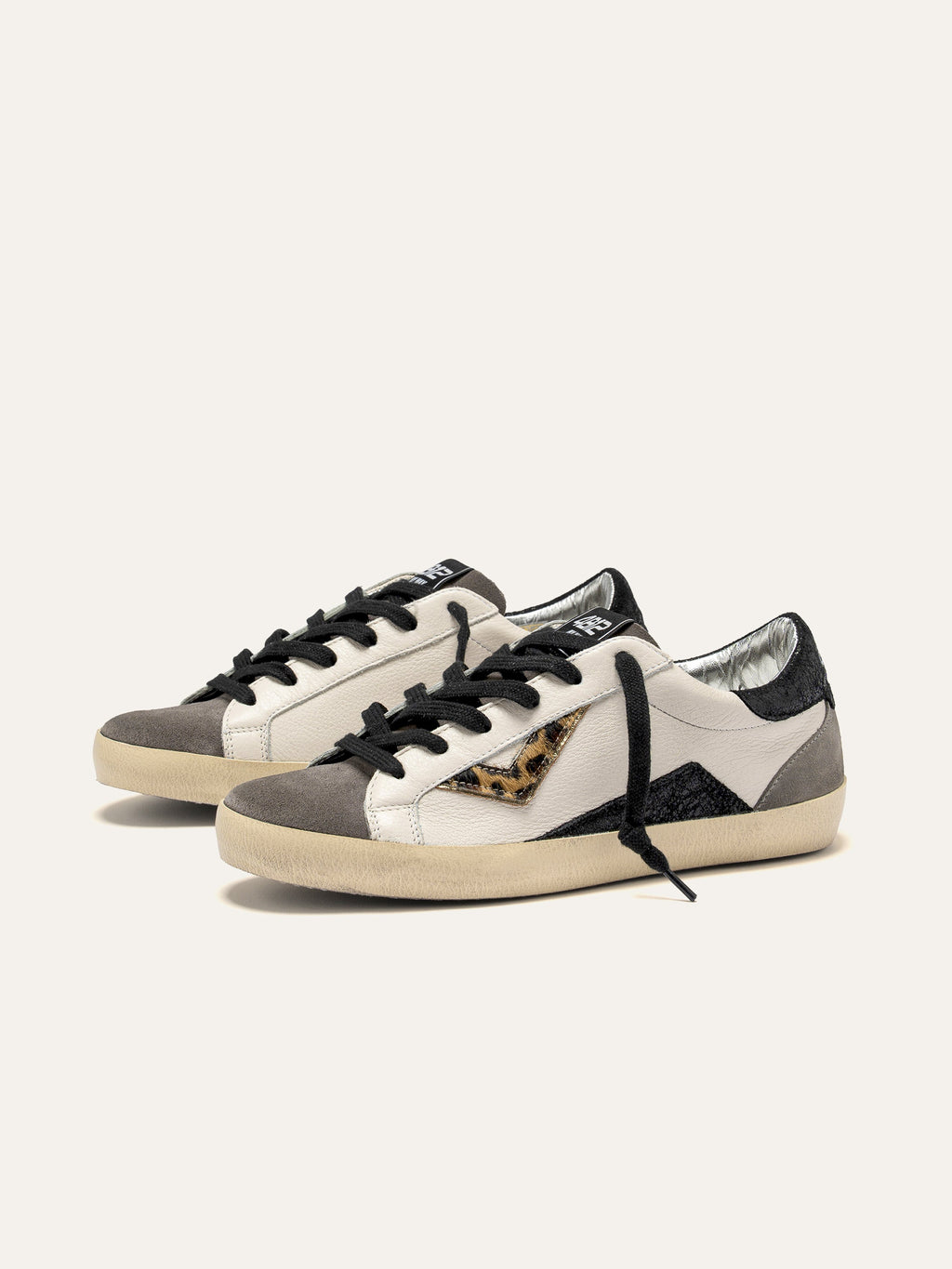 Sneaker SUPRIME in Pelle Bianca e Animalier