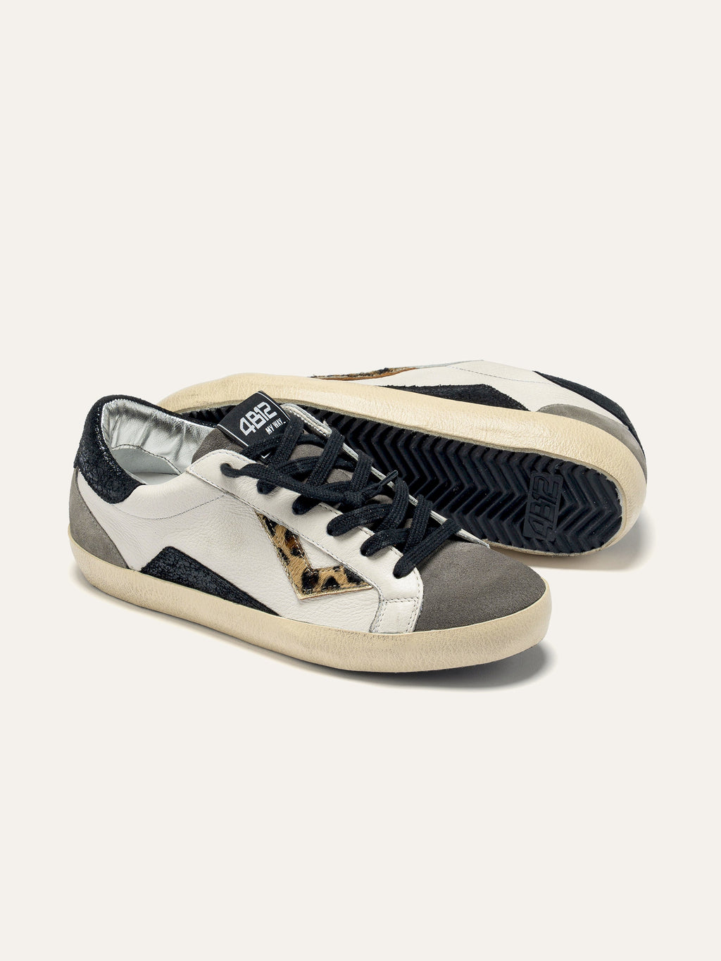 Sneaker SUPRIME in Pelle Bianca e Animalier