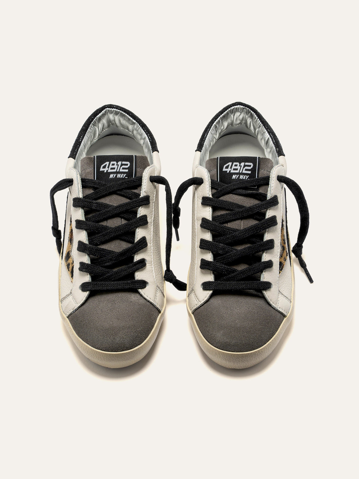 Sneaker SUPRIME in Pelle Bianca e Animalier