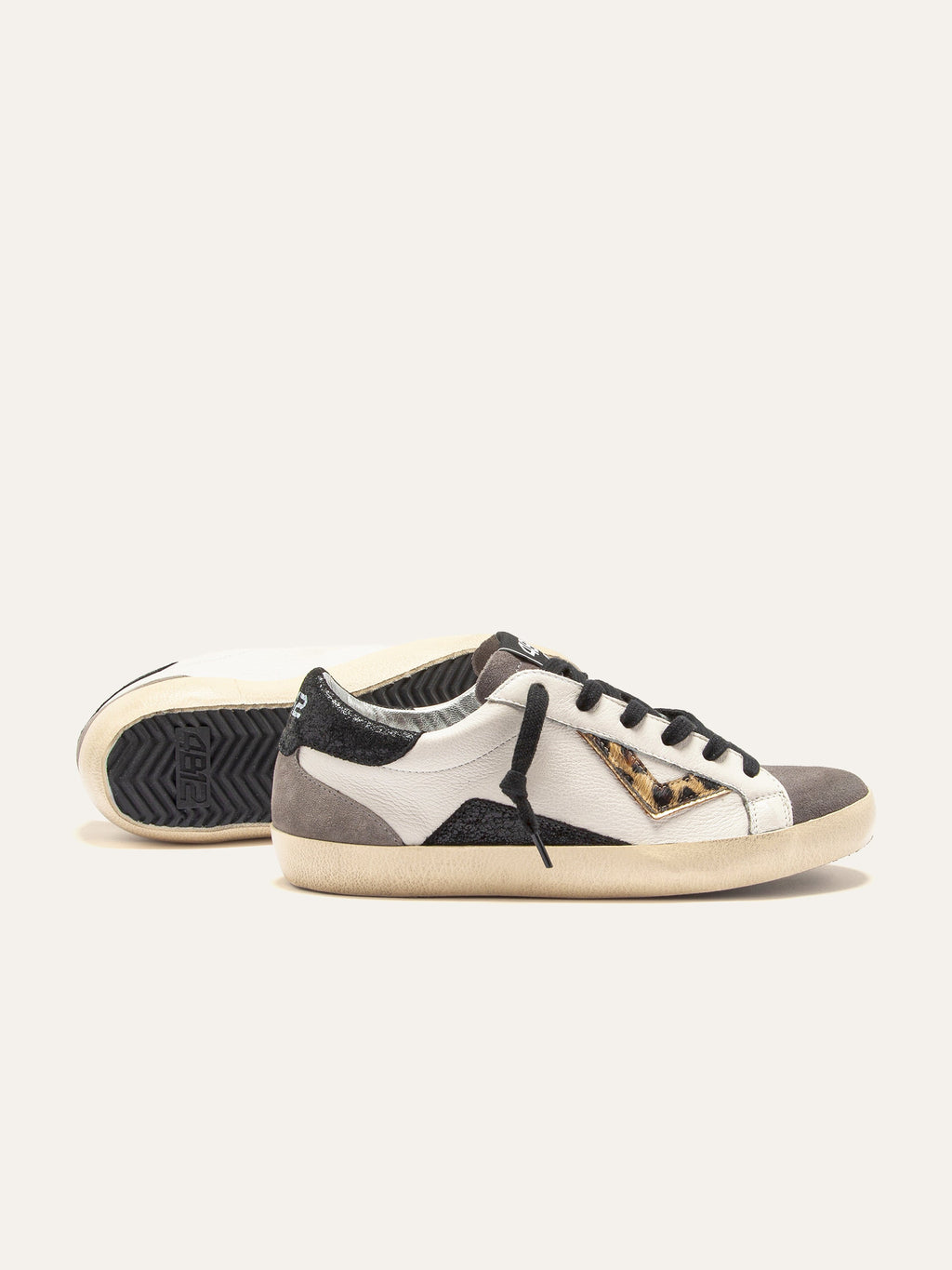 Sneaker SUPRIME in Pelle Bianca e Animalier