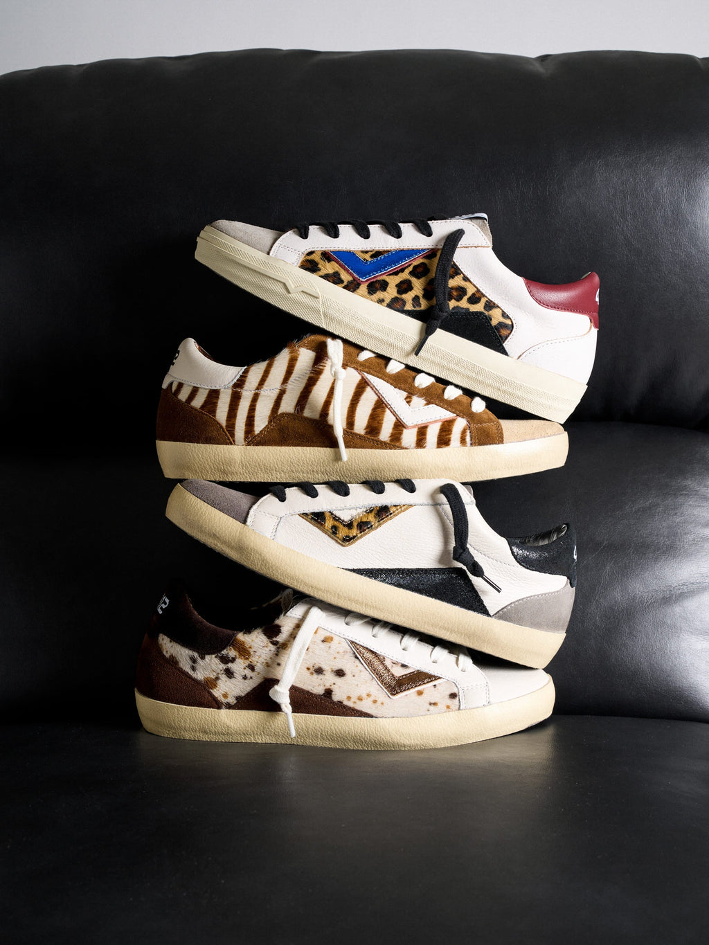 Sneaker SUPRIME in Pelle Bianca e Animalier