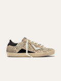 SUPRIME Sneakers in Gold Glitter and Beige