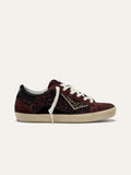 Sneaker SUPRIME in Camoscio Bordeaux con Glitter