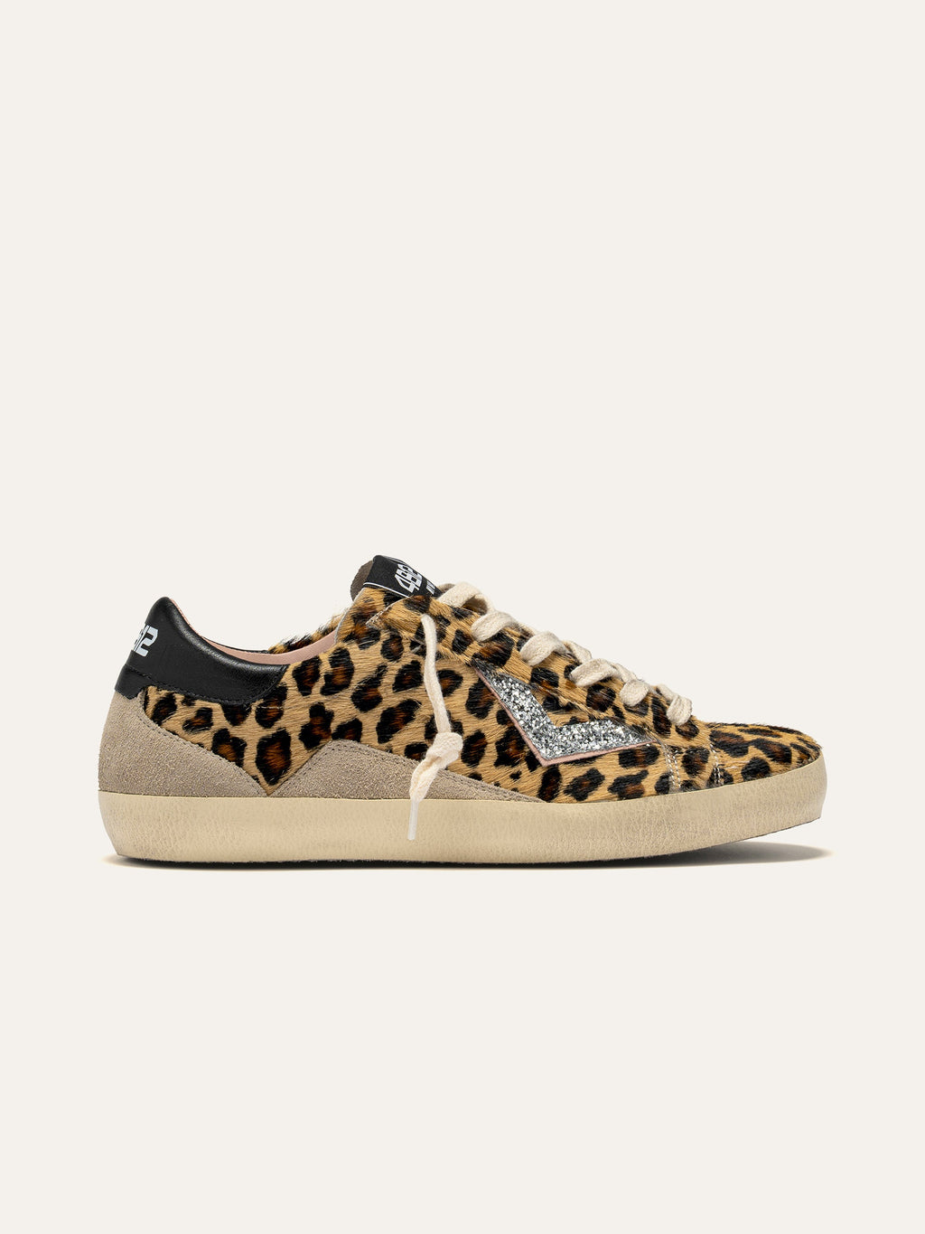 SUPRIME Sneakers in Leopard and Silver Glitter