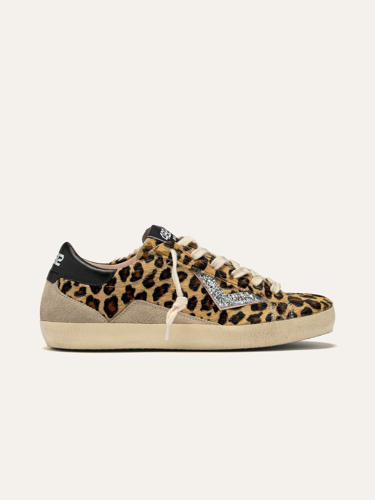 Sneaker SUPRIME Leopard e Glitter Argento