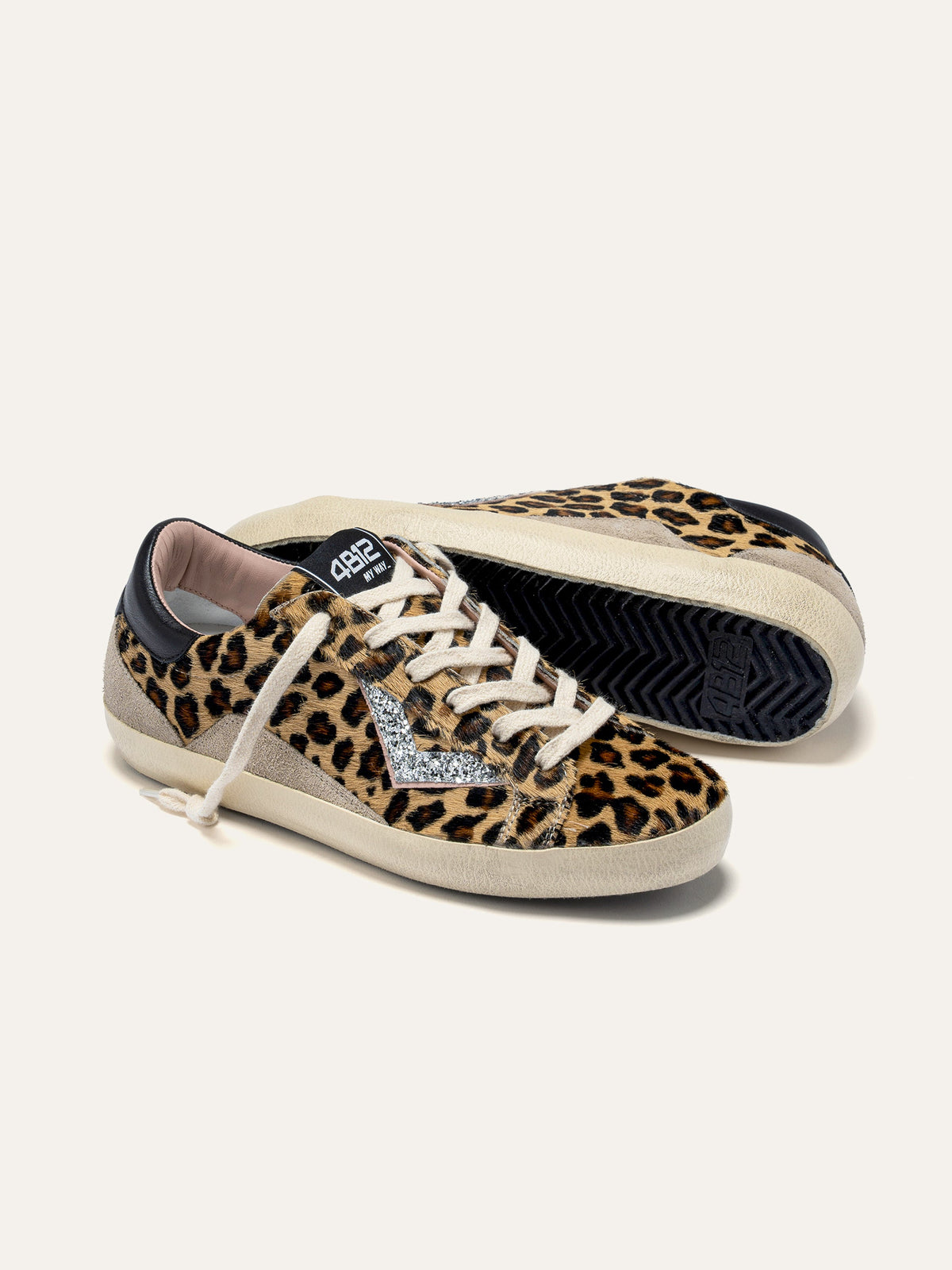 SUPRIME Sneakers in Leopard and Silver Glitter