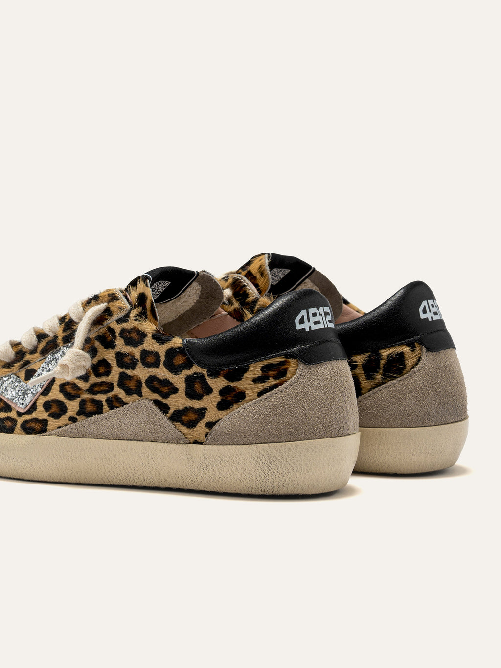 SUPRIME Sneakers in Leopard and Silver Glitter