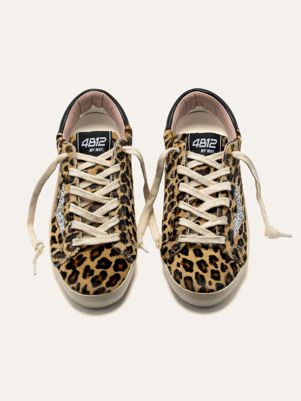 SUPRIME Sneakers in Leopard and Silver Glitter