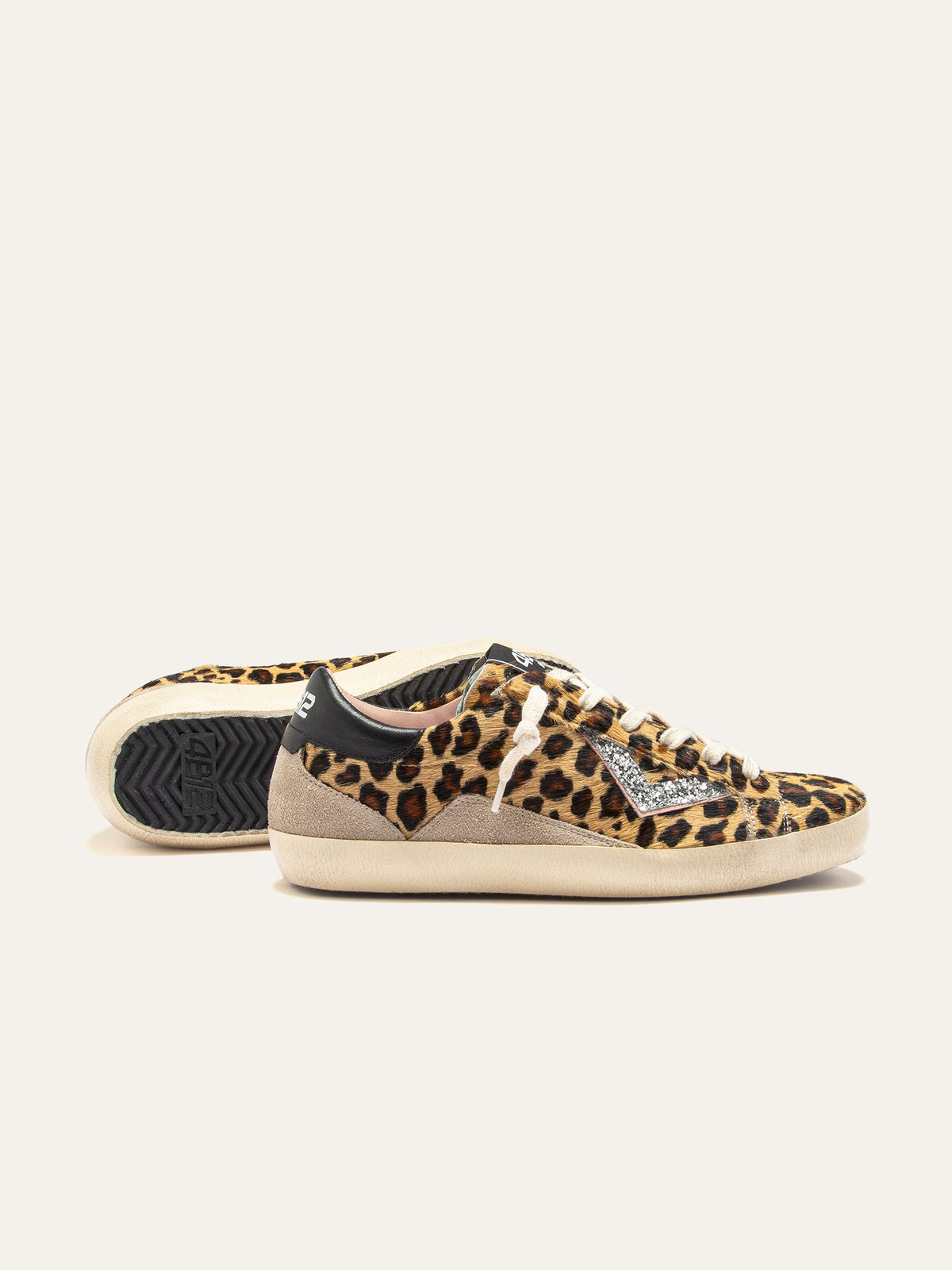 SUPRIME Sneakers in Leopard and Silver Glitter