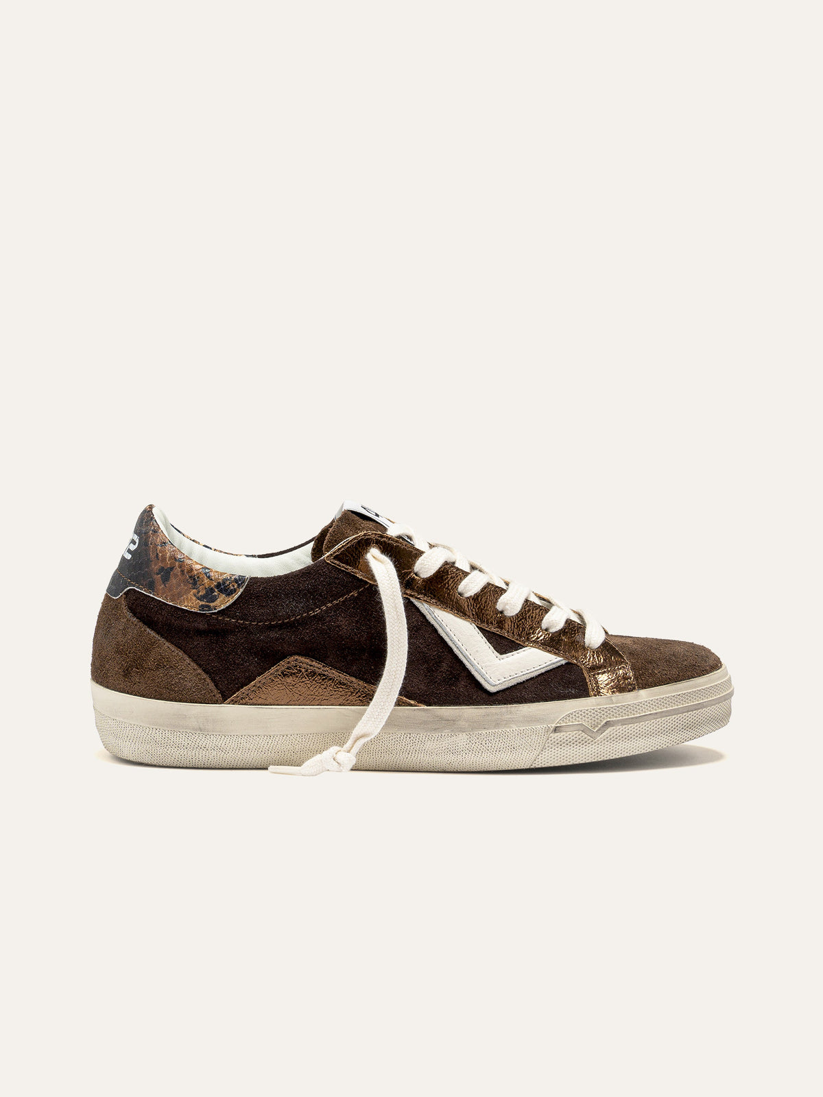 Sneaker SUPRIME Marrone Scuro e Bronzo e Animalier